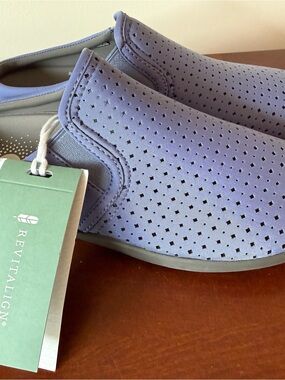 REVITALIGN Women's Perforated Slip-On Flats in Lavender